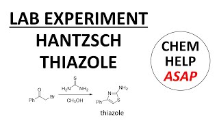 Hantzsch thiazole synthesis  laboratory experiment [upl. by Akayas]