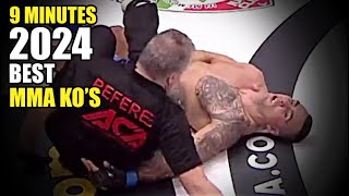 9 Minutes of Some of the Best MMA KOs of 2024 [upl. by Engedus714]