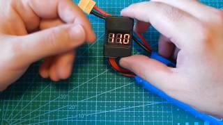 BX100 Battery Voltage Tester Low Voltage Alarm Buzzer For 18S Lipo Battery [upl. by Inirt]