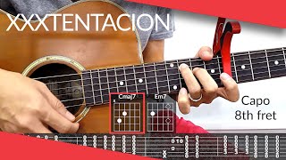 bad vibes forever XXXTENTACION Guitar Tutorial  Tab Chords [upl. by Dirgni467]