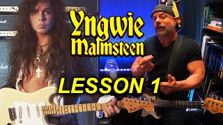 YNGWIE MALMSTEEN  Lesson 1  DIMINISHED ARPEGGIOS [upl. by Domeniga]