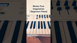 Wonka  Pure Imagination  easy piano tutorial for beginners short piano pianotutorial easy [upl. by Sivram]