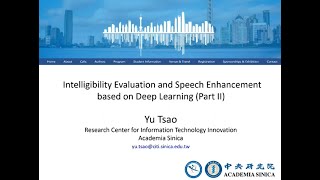 Interspeech Tutorial  Intelligibility Evaluation and Speech Enhancement based on Deep Learning [upl. by Anu]