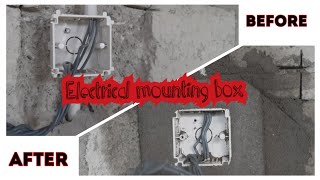 How to installing sunk box electrical wall switch box  eletric wiring part 01 [upl. by Obe]