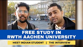 Study FREE in RWTH AACHEN University in Germany 2024  Meet Indian Student  Process  Visa  Apply [upl. by Koren]