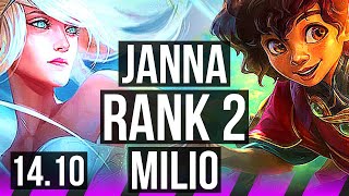 JANNA amp Ashe vs MILIO amp Aphelios SUP  Rank 2 Rank 1 Janna 72 winrate  EUW Grandmaster  1410 [upl. by Assenar]