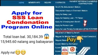 How to apply SSS loan condonation program online  complete guide [upl. by Mcdade]