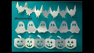 🎃 DIY  Cadenetas Halloween  Guirnaldas para Decorar muy fáciles [upl. by Weight]