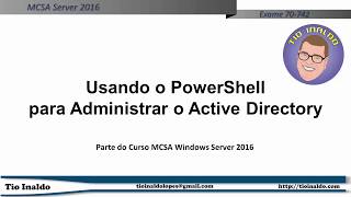 Usando PowerShell para Administrar o Active Directory [upl. by Licna]