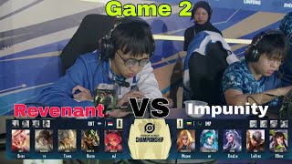 Revenant SG vs Impunity KH Game 2  HOK Championship 2024 Hari Ke5 [upl. by Chemarin594]