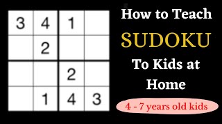 How to Teach Sudoku to Kids Step by Step Sudoku for Kids Sudoku for Beginners  Sudoku Puzzle [upl. by Profant]