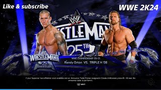 Randy Orton Vs Triple H WWE Title Match 2K24 [upl. by Aliber]