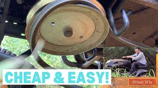 How to change drive belt on Poulan Pro riding mower [upl. by Koblas801]