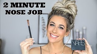 2 MINUTE NOSE JOBNOSE CONTOUR TUTORIAL  LAURA BEVERLIN [upl. by Enomahs]