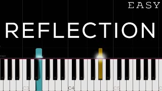 Mulan  Reflection  EASY Piano Tutorial [upl. by Nanah]