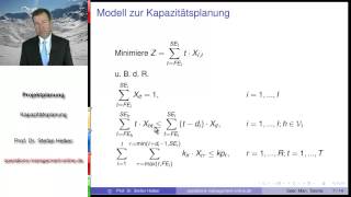 Video 123 zum quotOperations Management Tutorialquot Kapazitätsplanung für Projekte [upl. by Ybur923]