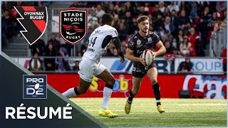 PRO D2  Résumé partie complète Oyonnax Rugby vs Stade Niçois Rugby  J4  Saison 20242025 [upl. by Ahseiym]