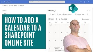 How To Add A Calendar To A SharePoint Online Site [upl. by Ayouqat]