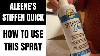 Aleenes Stiffen Quick Fabric Stiffening Spray [upl. by Hullda]