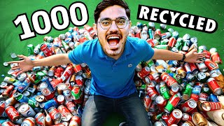 We Recycled 1000 Aluminium Cans 1000 Can से बना डाली मज़ेदार चीज़ Surprising Results [upl. by Ellehsram715]