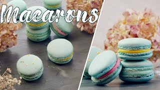 MACARONS selber machen  einfaches Rezept für Macarons amp Füllung weiße Schokolade backen [upl. by Treve]