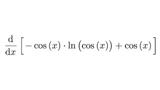 Derivative of cosxlncosx  cosx [upl. by Kopans]