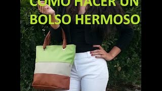 Como Hacer Un Bolso Hermoso En Cuerina  DIY  CUXER [upl. by Drobman]