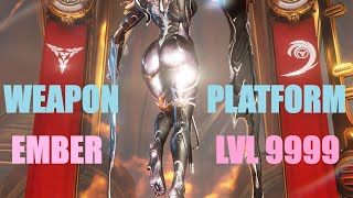 Warframe Ember solo lvl cap void cascade fissure [upl. by Lukey]