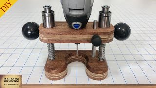 DIY Plunge Router Attachment for Dremel and etc Rotary Tools  Dremel Freze Aparatı [upl. by Nillor99]