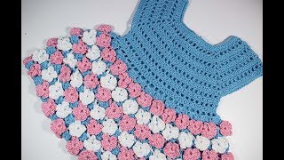 How to make a crochet flower dress very easy [upl. by Marcia]