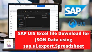 SAP UI5 Excel file Download for JSON Data using sapuiexportSpreadsheet [upl. by Yeslehc132]