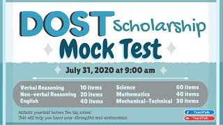 DOST Scholarship Mock Test 2020  All Domains [upl. by Laraine364]