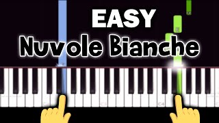 Ludovico Einaudi  Nuvole Bianche  EASY Piano tutorial [upl. by Cutcheon561]