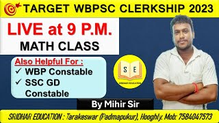 WBPSC Clerkship Math LIVE Class [upl. by Etolas]