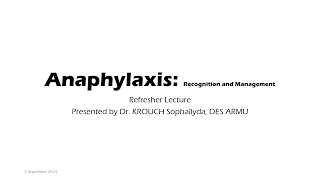 Anaphylaxis á›áŸ„á€áœáŸá‡áŸ’á‡á‚áŸ’ášá½á… áŸá»á•á›áŸ’á›á¸áŠá¶ [upl. by Nabal]