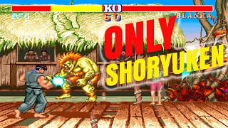 RYU Longplay ➤ ONLY SHORYUKEN ➤ Street Fighter 2 Champion Edition Hardest ➤ 4K HD 60 FPS [upl. by Enyal200]