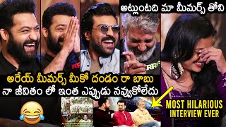 Anchor Suma MOST HILARIOUS INTERVIEW With RRR Team  Ram Charan  NTR  Rajamouli  News Buzz [upl. by Amathiste]