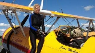 Wing walker Jane Wicker and pilot killed in air show crash [upl. by Erinna]