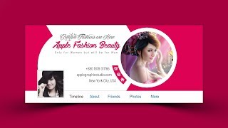 Eye Catching Facebook Cover Design for Fashion  Photoshop Tutorial [upl. by Eicarg28]