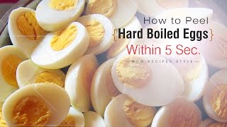 How to Peel Hard Boiled Egg Shell in 5 Seconds  Unbelievable Tips and Tricks  Online Kitchen [upl. by Buroker95]