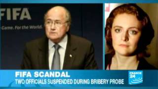 FIFA suspends two senior officals in bribery scandal [upl. by Conney]