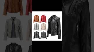 Faux Leather Jacket with StandUp Collar for Women [upl. by Aerbas]