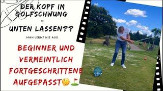 Der Kopf im Golfschwung  unten lassen Beginner und „vermeintlich“ Fortgeschrittene obacht🤔⛳️😉 [upl. by Larret]