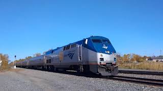 Amtrak 50th Anniversary Commemorate Unit 46 Leads Maple Leaf P064 Southbound to New York City [upl. by Ahsirtak983]