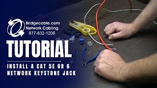 Network Cabling 101  Install a CAT 5e or 6 Network Keystone Jack  BridgeCablecom [upl. by Anuska667]