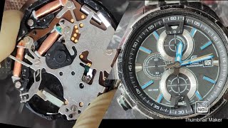 Service of Casio illuminator watch Assembly and Disassembly of Seiko SII VD57B [upl. by Valry487]