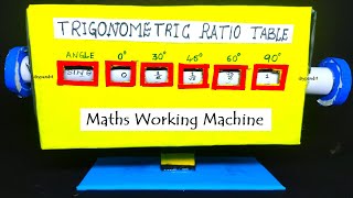 trigonometric ratios working model  values  maths tlm  maths project  diy  machine  DIY pandit [upl. by Kenn]