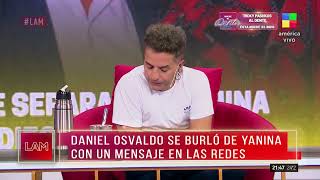 Daniel Osvaldo se burló de Yanina Latorre en redes [upl. by Llerraj]