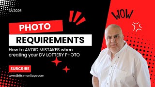 DV Lottery Greencard  What are the photo requirements for the DV lottery Entry  DV2026 [upl. by Morocco]