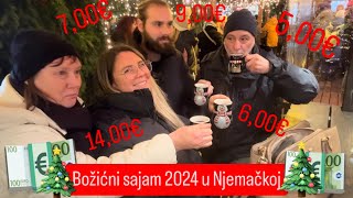 Cijene na božićnom sajmu 2024 u Njemačkoj😳 Koliko košta kuhano vino Kobasica [upl. by Ernaldus634]